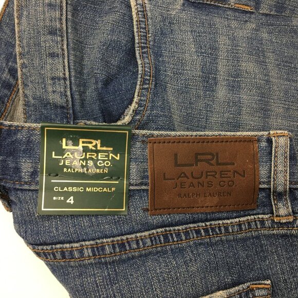 NEW Lauren Ralph Lauren Crop Jeans Classic Mid Calf Stretch size 4 - Picture 4 of 8